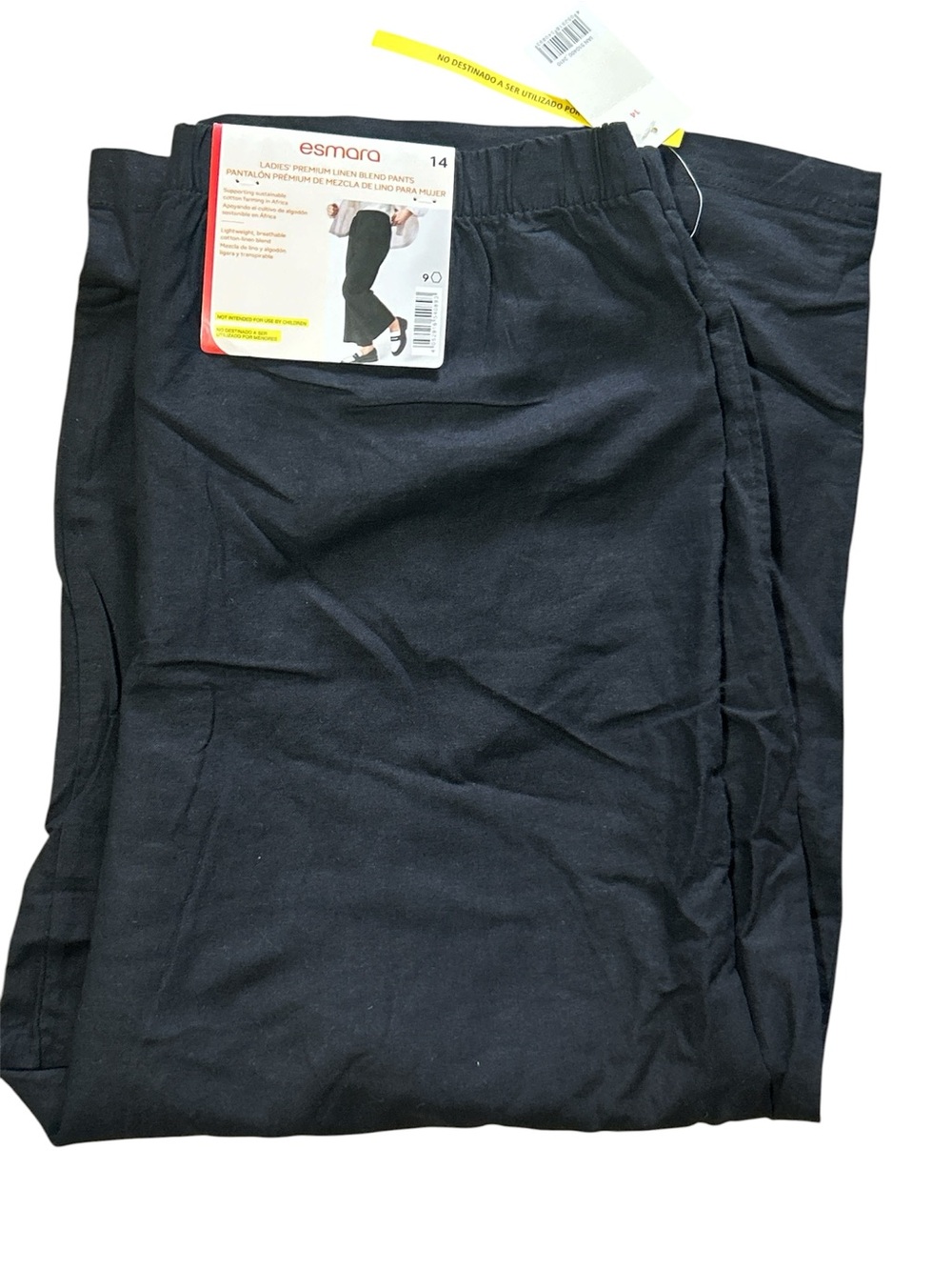 Esmara Black Wide-Leg Linen Blend Pants
